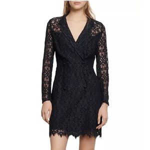 Sandro dark blue double breast dress xs 34